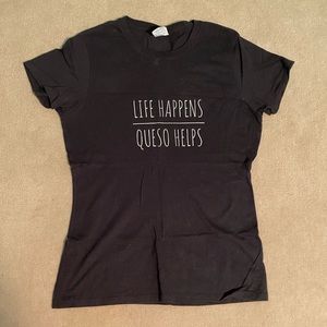 Two Black T-Shirts (one graphic, one solid black).